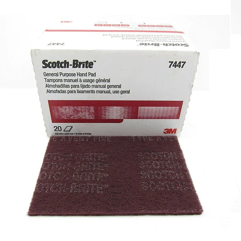 Pañete 3M Scotch-Brite™ 7447 Grado Muy Fino (Caja 60 un.) – Abrasivo de Óxido de Aluminio para Metales