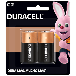 Pack 2 Pila Duracell C Alcalina