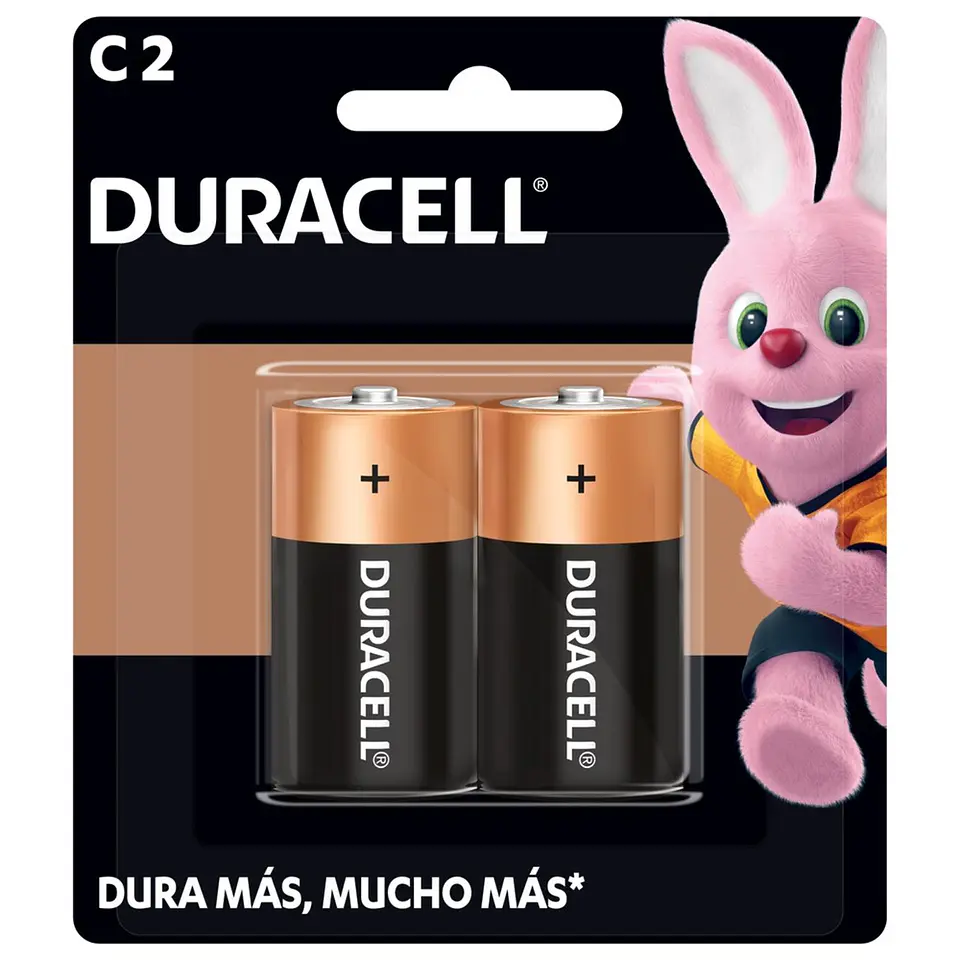 Pack 2 Pila Duracell C Alcalina 1