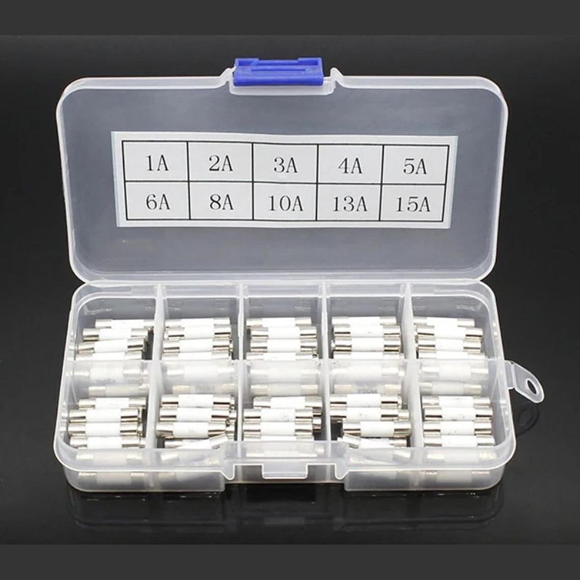 Kit Fusibles Cerámico Corto 5mm/20mm 1A-15A 100 unidades 2