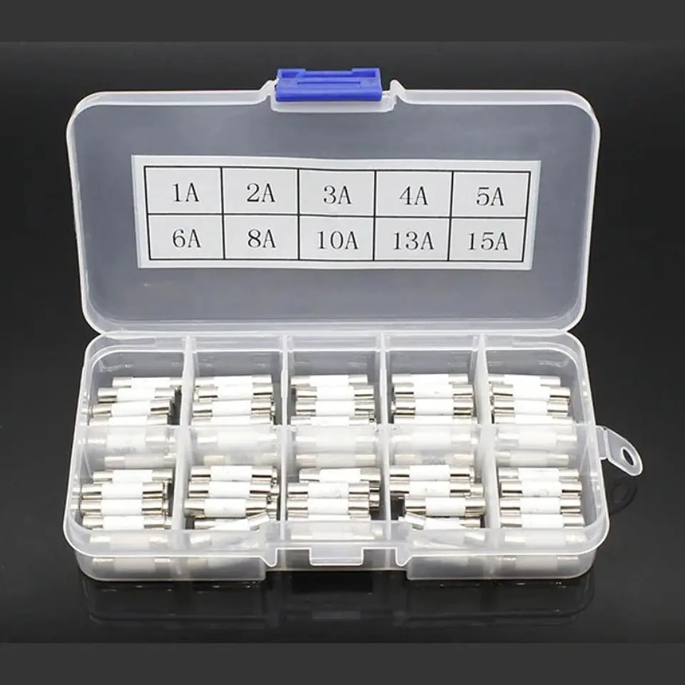 Kit Fusibles Cerámico Corto 5mm/20mm 1A-15A 100 unidades 2