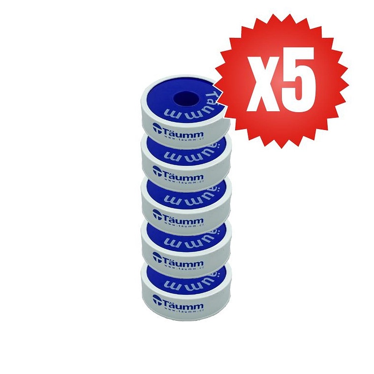 Teflón Doméstico Pack 5 un 3/4 x 10 mts 2