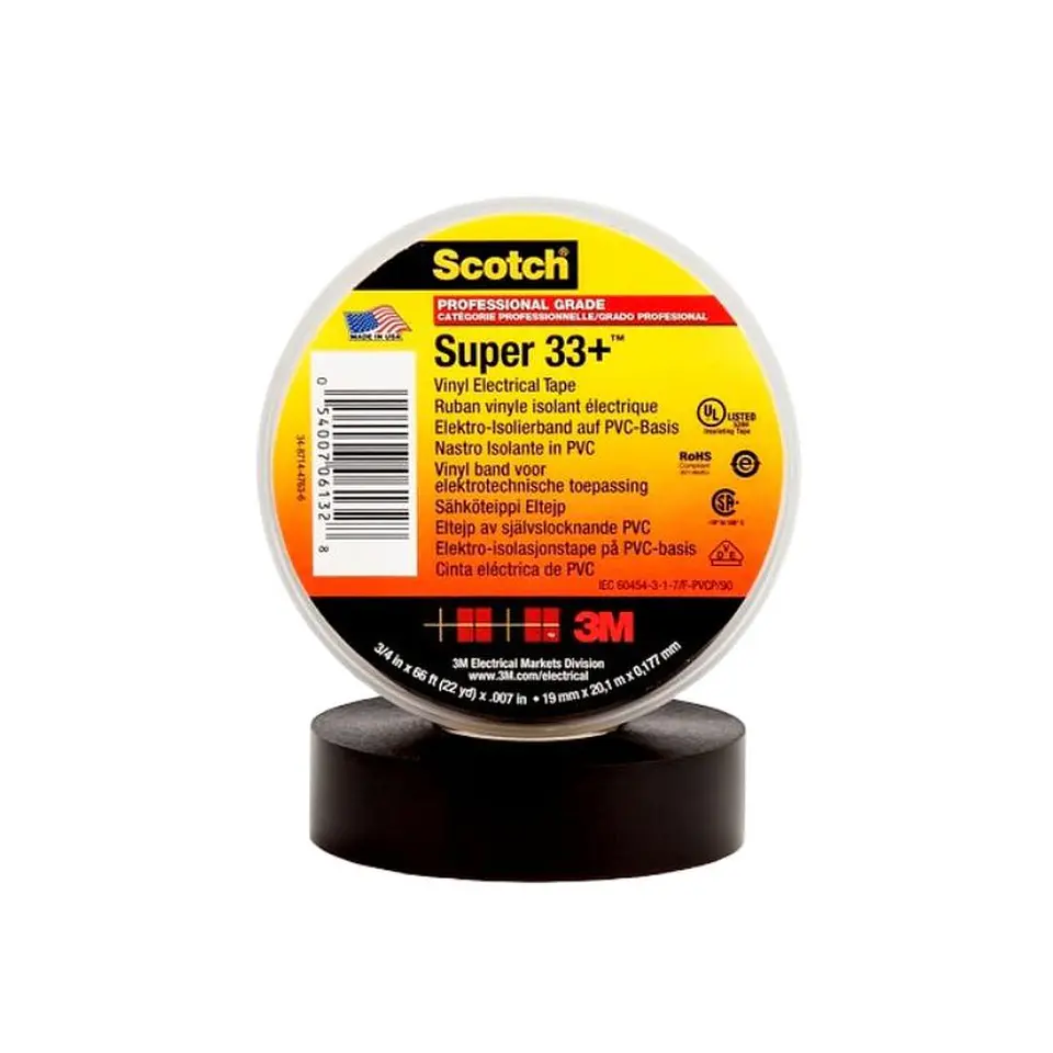 Cinta Aisladora 3M Super 33 3/4x20 Mts. Negra 1