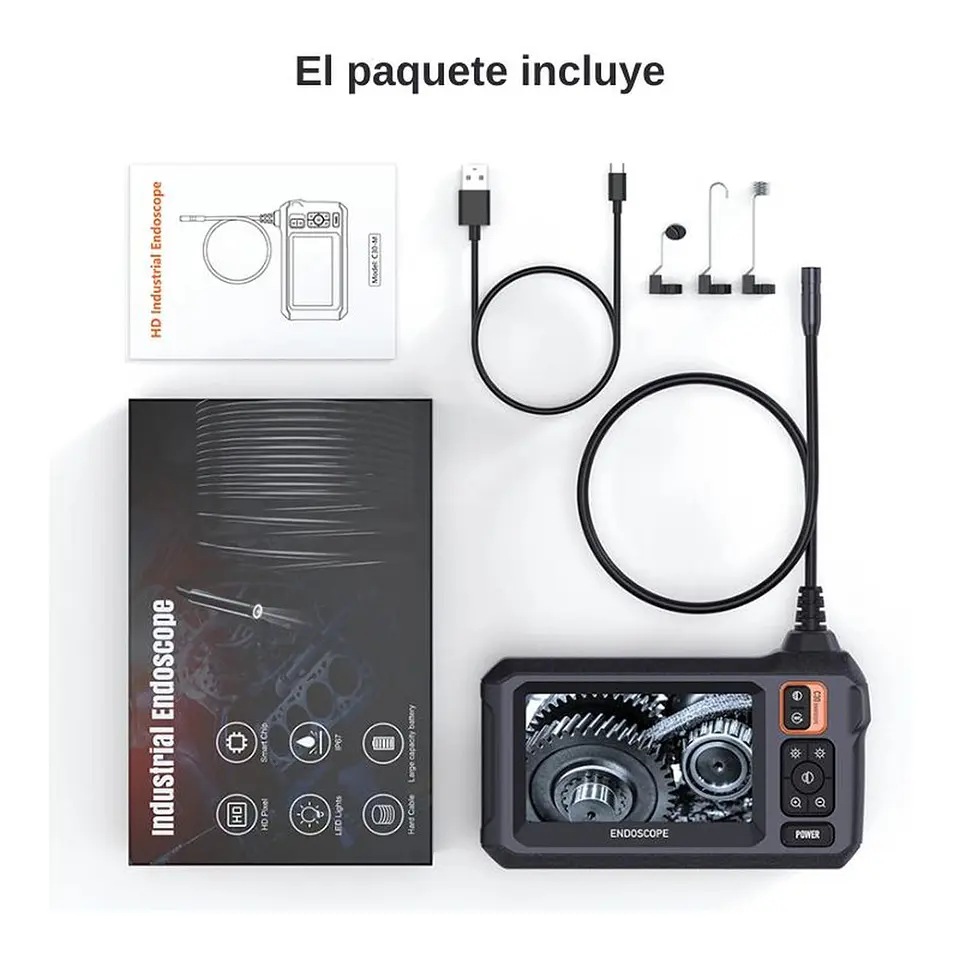 Endoscopio Industrial Doble Camara 5mts/8mm 5