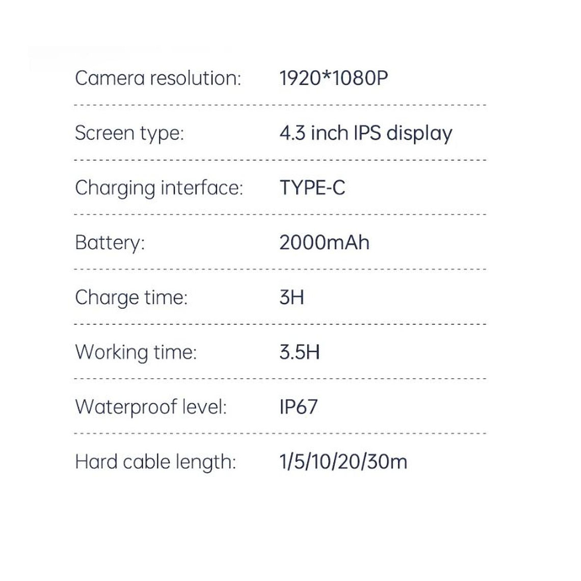 Endoscopio Industrial Doble Camara 5mts/8mm 6