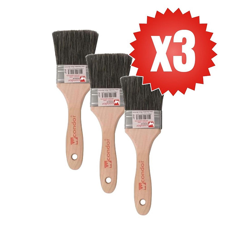 Pack Ahorro 3 Brocha Multipropósito 5/8 x 2