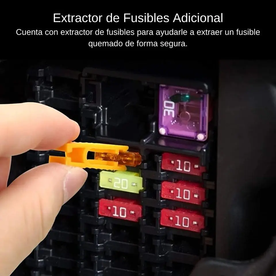Kit Fusibles para Auto 300 unidades 2A-40A Medidas 5