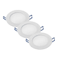 Pack 3 Panel Led Circular Embutido 18W Luz Fria 6000K - thumbnail 1