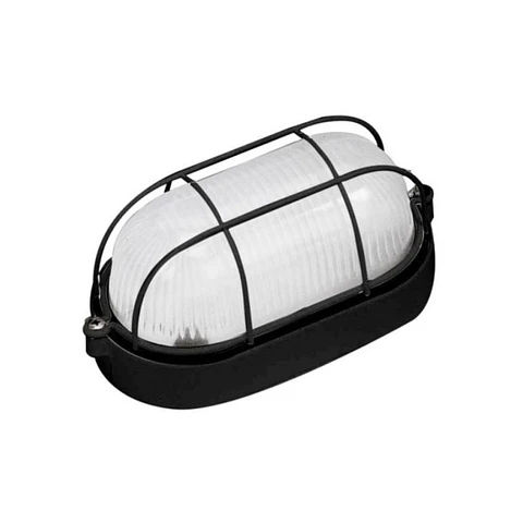 Foco Tortuga color Negro Aluminio con Rejilla max 60w