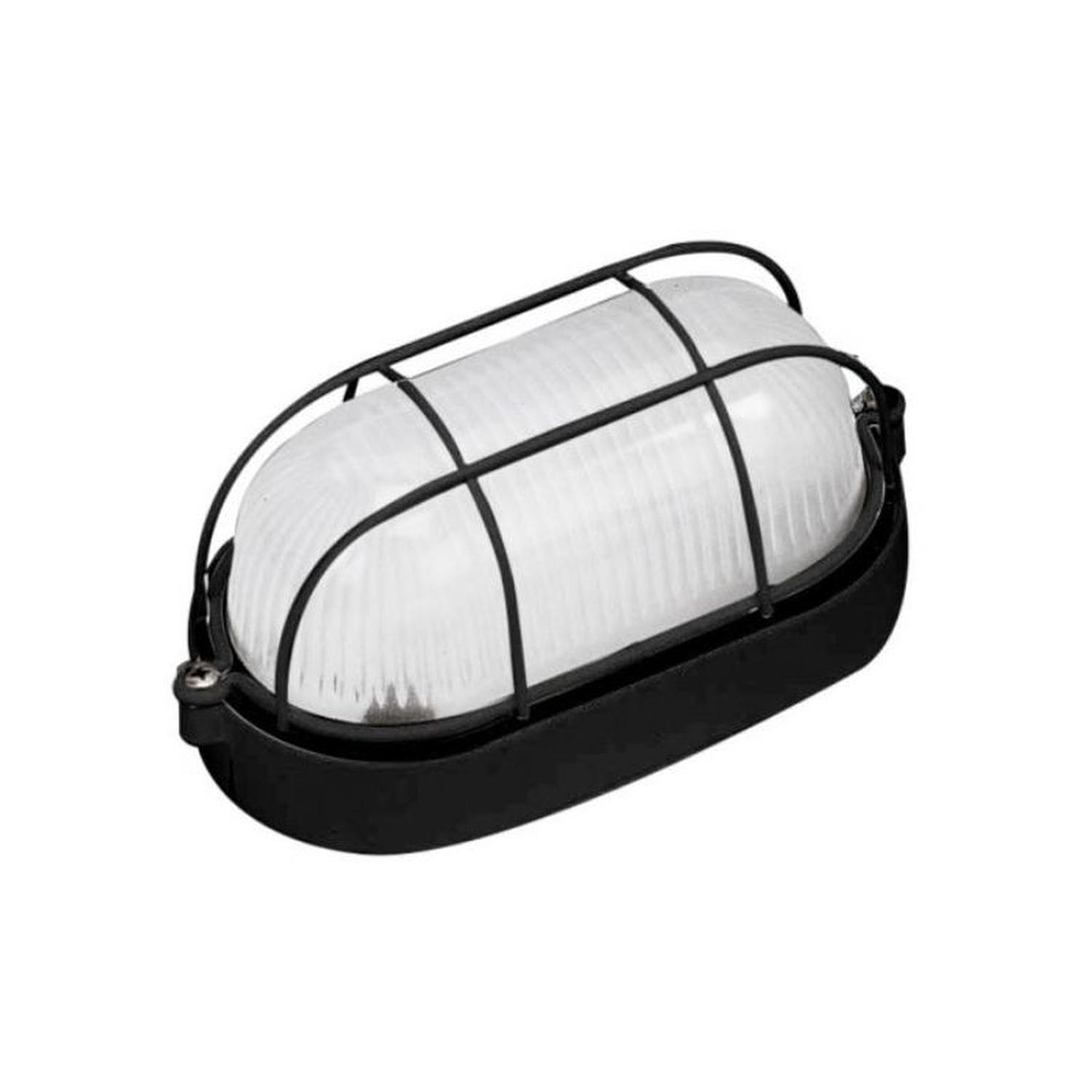 Foco Tortuga color Negro Aluminio con Rejilla max 60w 1