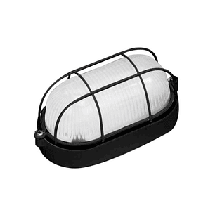 Foco Tortuga color Negro Aluminio con Rejilla max 60w