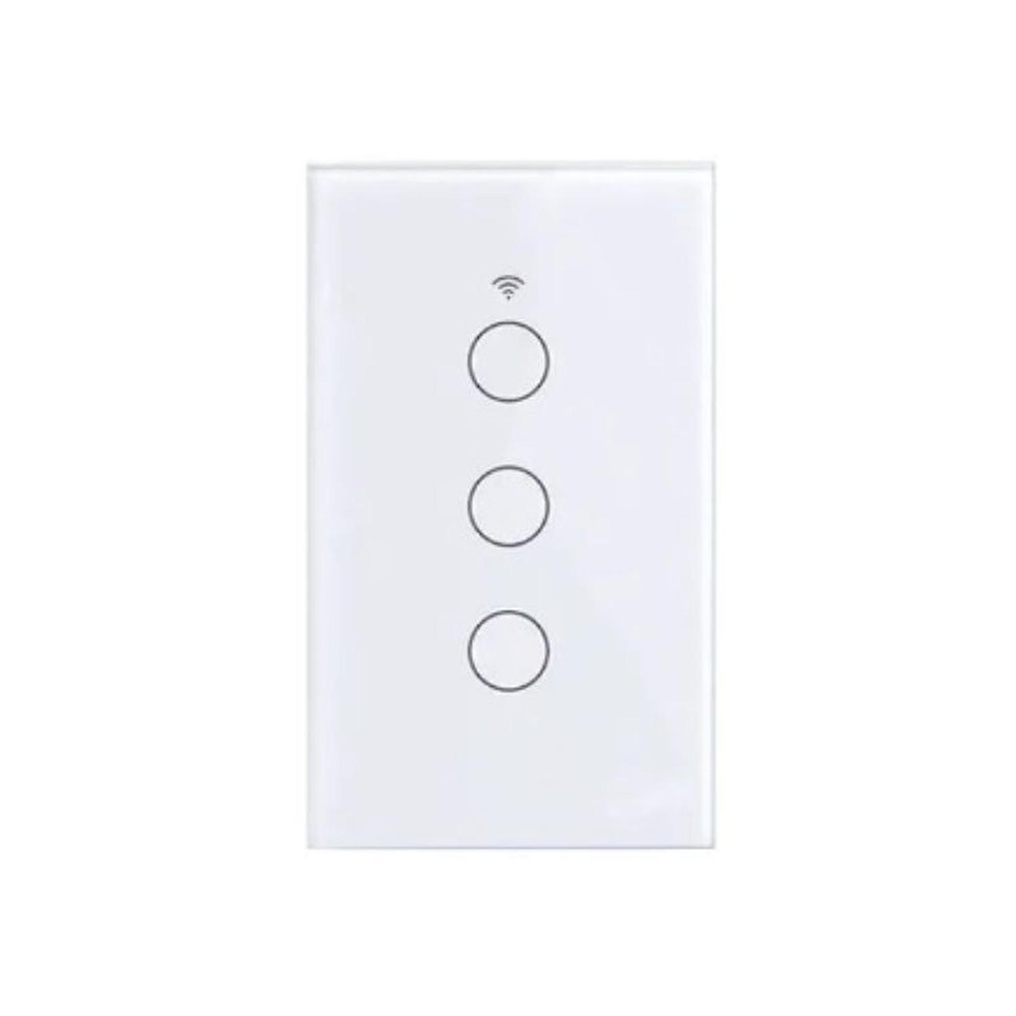 Interruptor inteligente Wifi Touch Blanco Triple 1