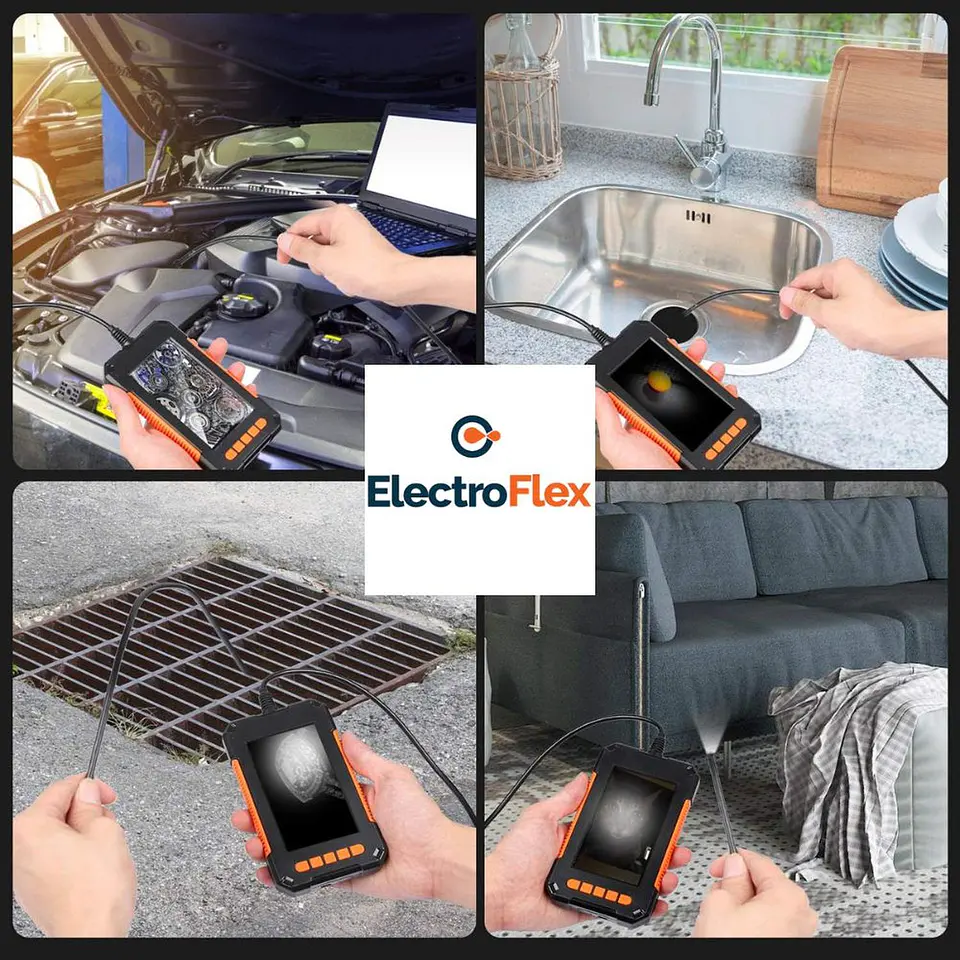 Cámara Inspección Endoscópica Dual Lente Electroflex 5m IP68 4