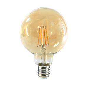 Ampolleta Led Bright Classic Vintage G95 6W Luz Blanca Cálida 3000K