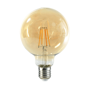 Ampolleta Led Bright Classic Vintage G95 6W Luz Blanca Cálida 3000K