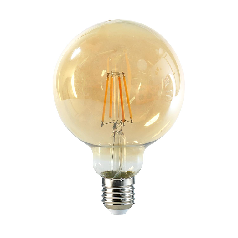 Ampolleta Led Bright Classic Vintage G95 6W Luz Blanca Cálida 3000K 1