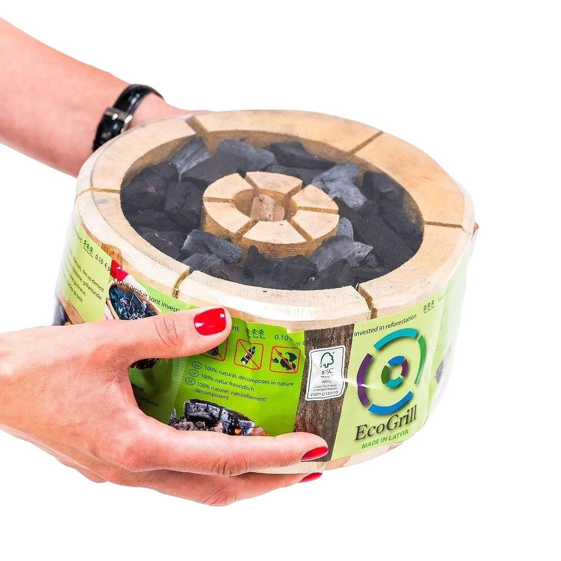 Carbón Brasero Portatil Ecogrill Parrilla Vikinga 1