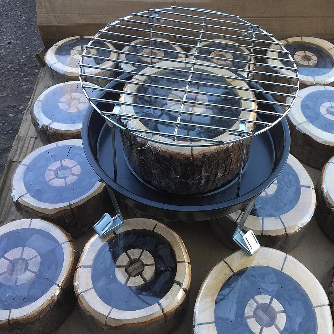 Carbón Brasero Portatil Ecogrill Parrilla Vikinga 3