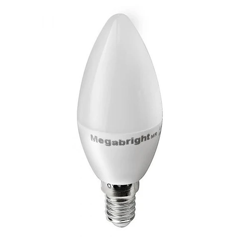 Pack 3un Ampolleta Led Vela 5w/Luz fria E14 Megabright