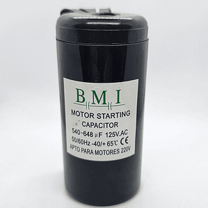 Condensador De Partida BMI 540-648 Uf 125vac