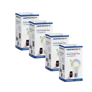 Pack 4 Ampolleta LED Smart Wifi 10w E27 Google Home Alexa