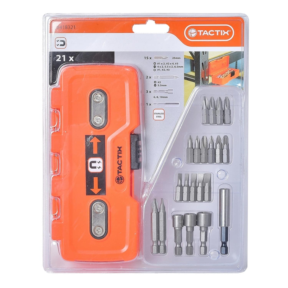 Set de Puntas y Adaptador 21 piezas en caja magnética 2