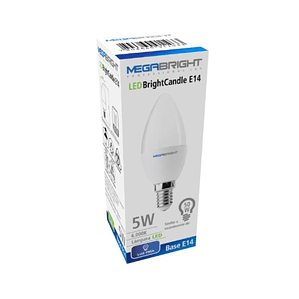 Pack x6 Ampolleta Led Bright Vela 5w/6000k E-14 Luz Fria
