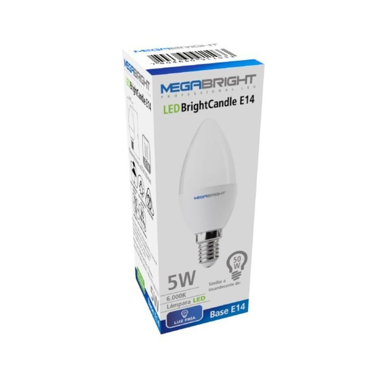 Pack x6 Ampolleta Led Bright Vela 5w/6000k E-14 Luz Fria 1