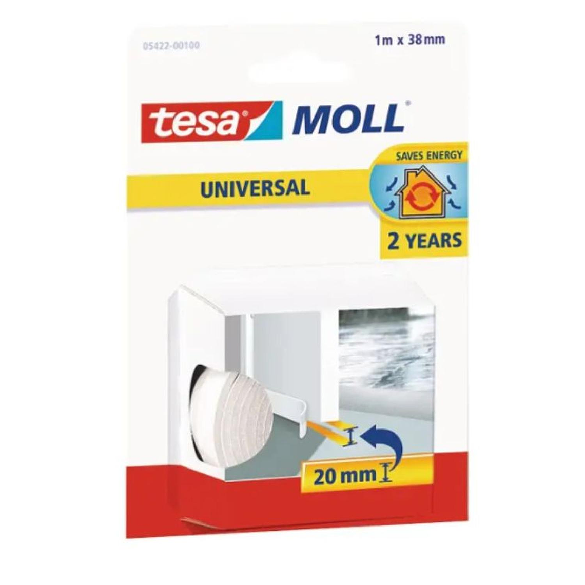 Tesamoll Burlete bajo puertas 5422 1mt x 38mm bco 1