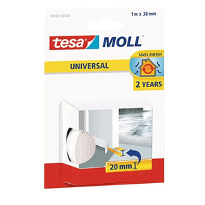 Tesamoll Burlete bajo puertas 5422 1mt x 38mm bco
