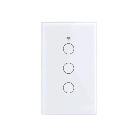 Interruptor inteligente Wifi Touch Blanco Triple