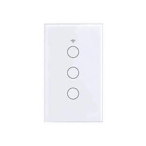 Interruptor inteligente Wifi Touch Blanco Triple
