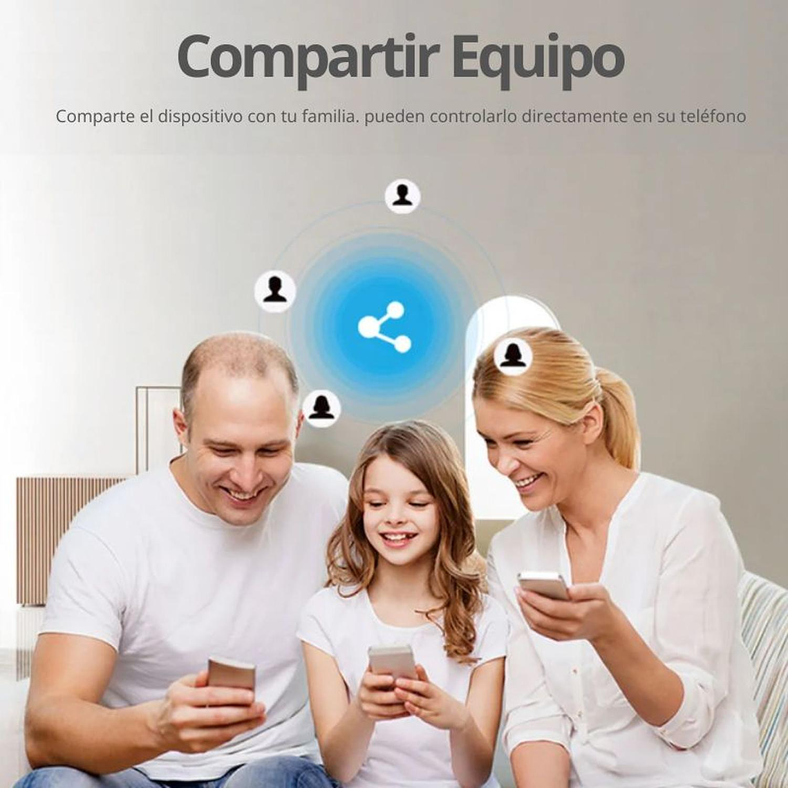 Interruptor inteligente Wifi Touch Negro Triple 7