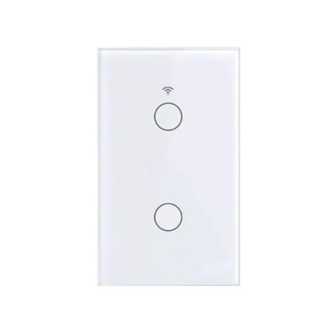 Interruptor inteligente Wifi Touch Blanco Doble 1