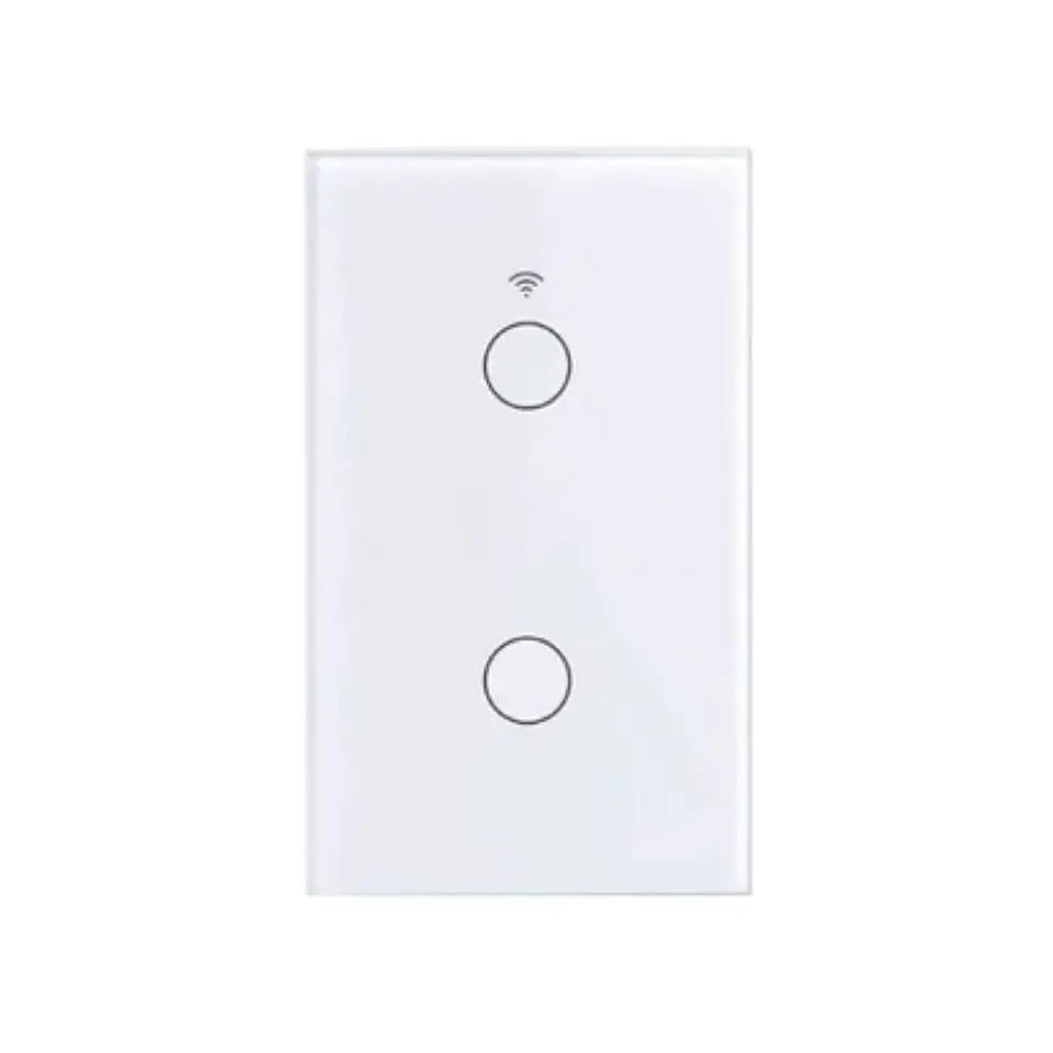 Interruptor inteligente Wifi Touch Blanco Doble 1