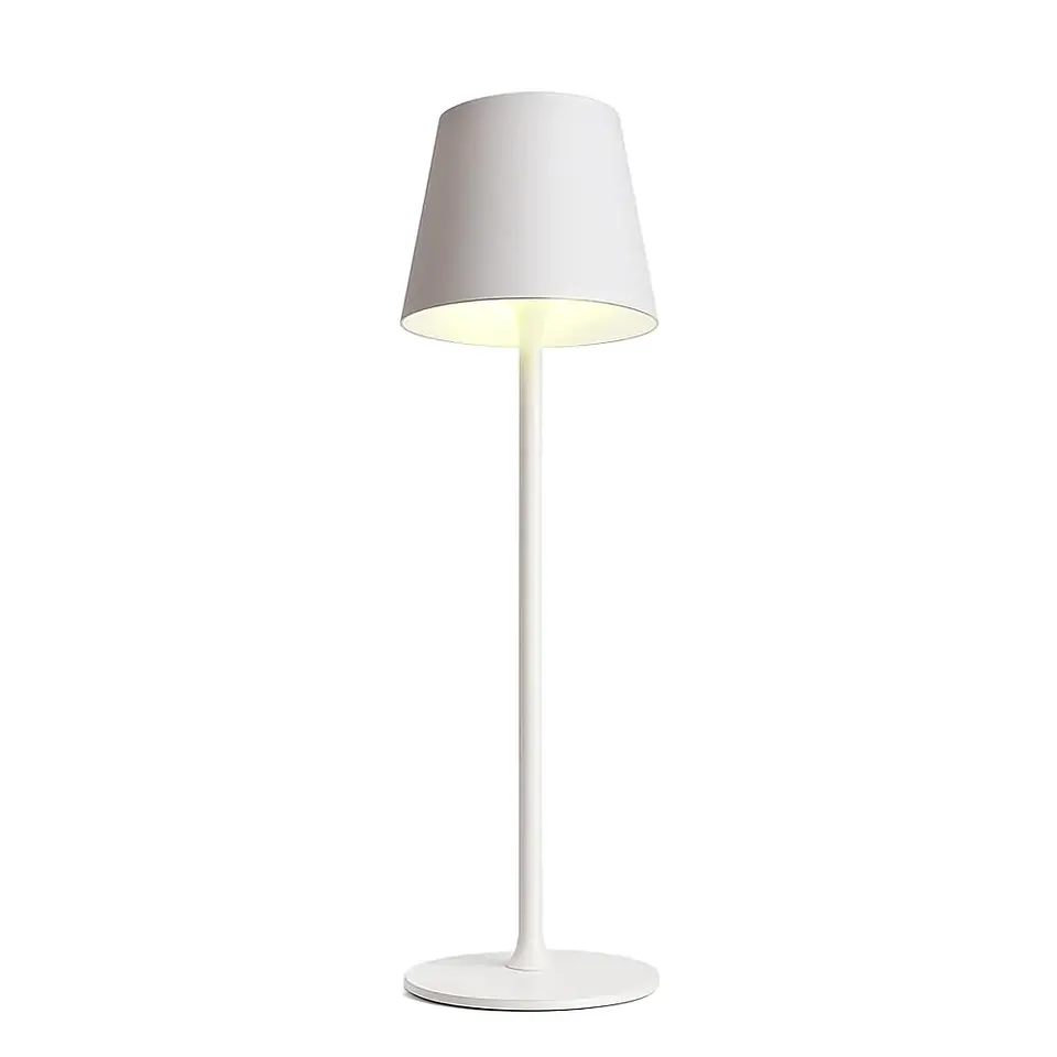 Lámpara de Mesa LED 2W Recargable Megabright Blanca: 3 Tonos de Luz y USB-C 1