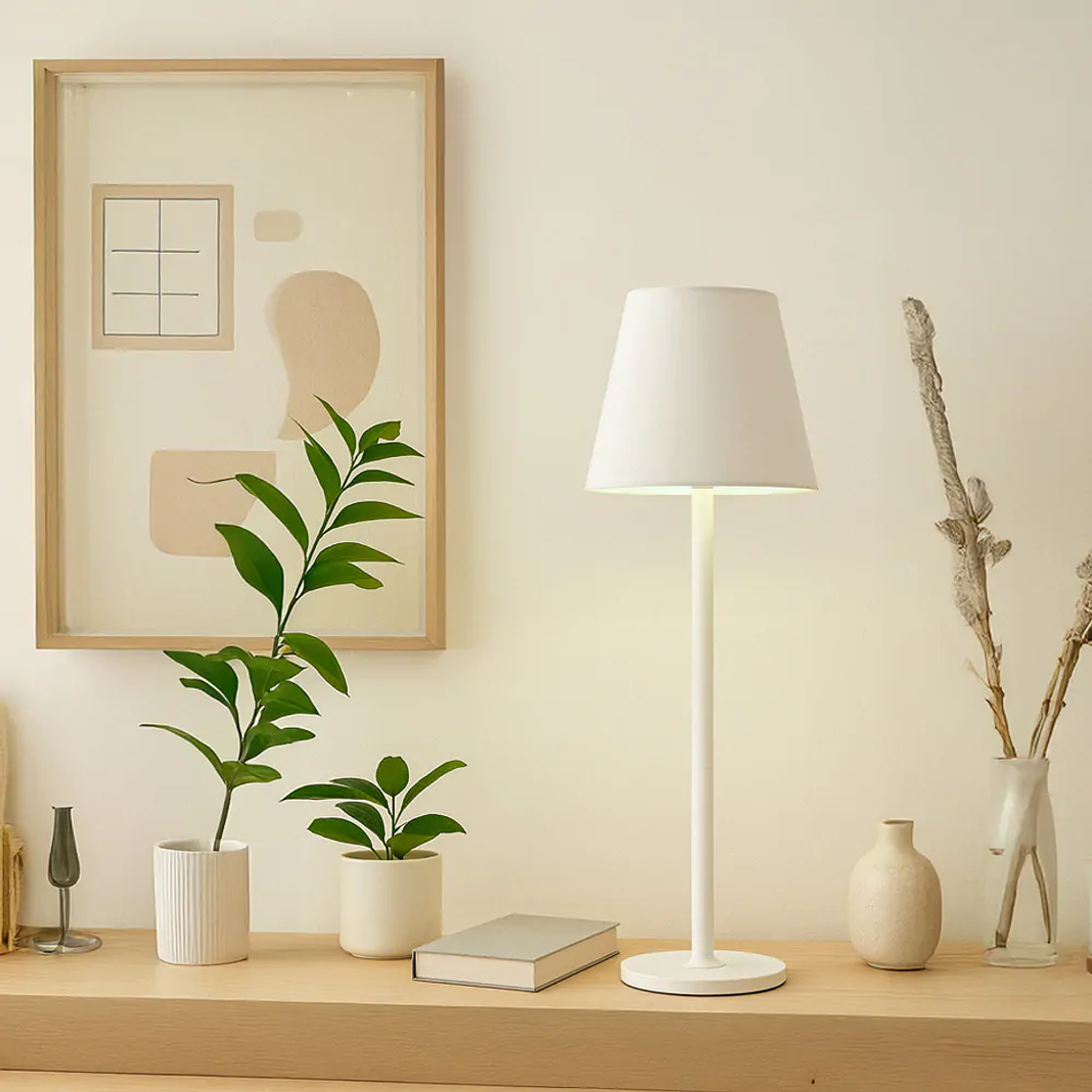 Lámpara de Mesa LED 2W Recargable Megabright Blanca: 3 Tonos de Luz y USB-C 2