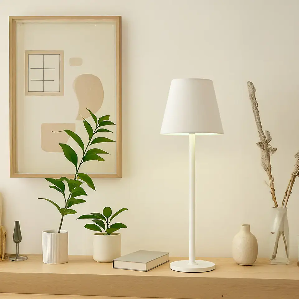 Lámpara de Mesa LED 2W Recargable Megabright Blanca: 3 Tonos de Luz y USB-C 2