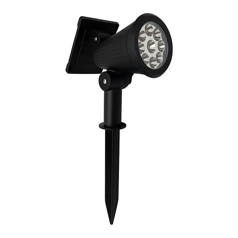 Estaca Solar LED Pro Megabright 6000K: Foco de Aluminio Orientable de Alto Rendimiento IP54