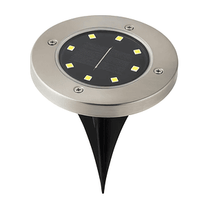 Set 2 Focos Solares LED a Piso Megabright Round Floor: Iluminación de Senderos y Terrazas