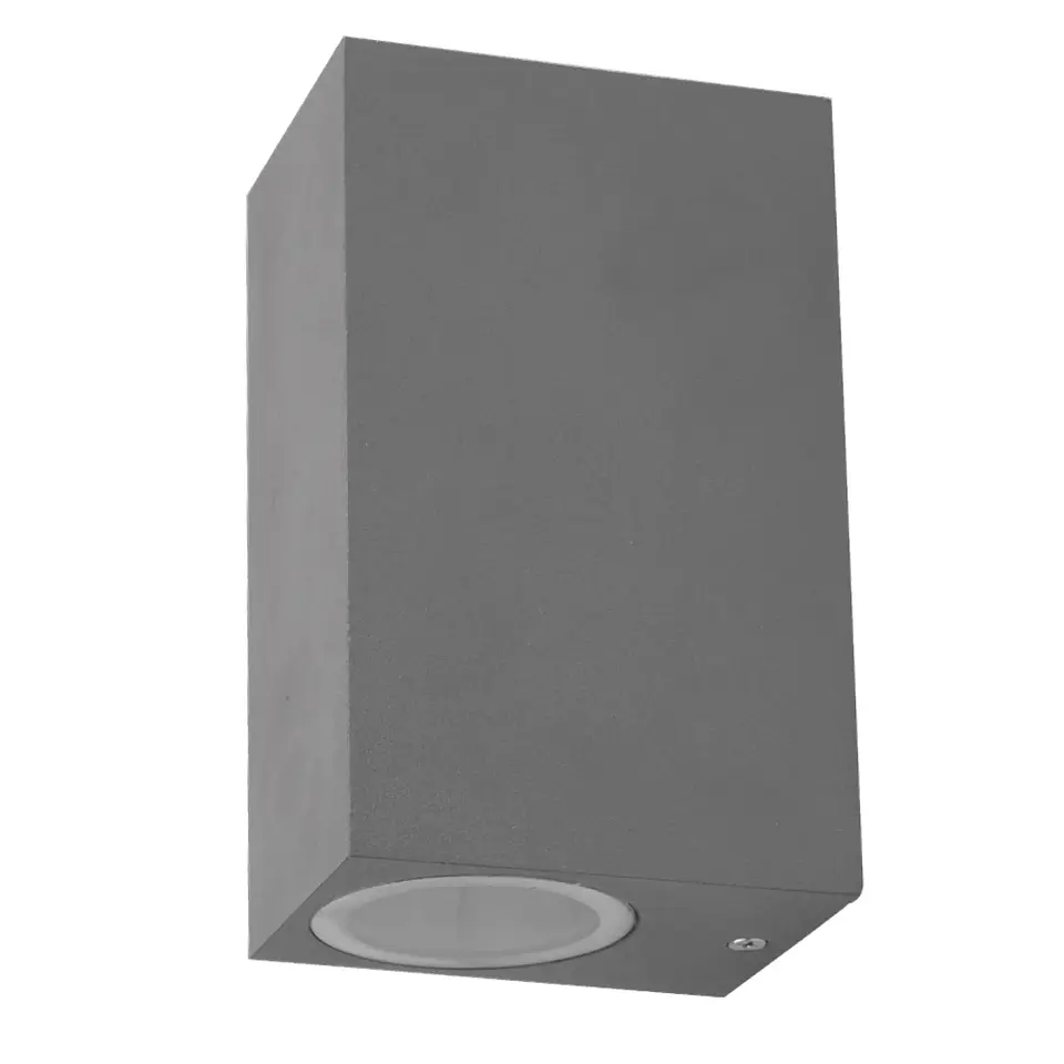 Aplique de Pared Exterior Rectangular Grafito: Doble Luz Dir/Ind (2xGU10) IP54 2