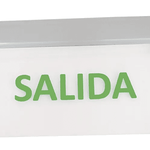 Señalética de Emergencia LED 5W Interlight: Cuerpo de Aluminio y Acrílico