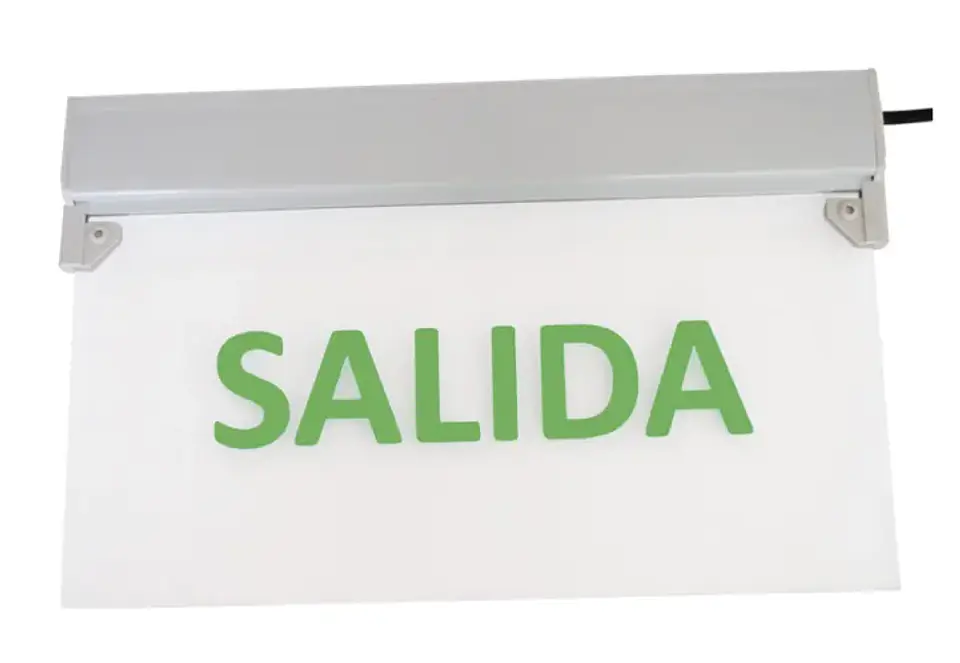Señalética de Emergencia LED 5W Interlight: Cuerpo de Aluminio y Acrílico 1