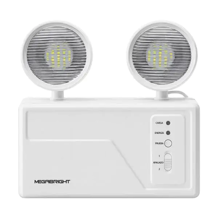 Lámpara de Emergencia LED Micky Megabright: Doble Foco 6500K 1