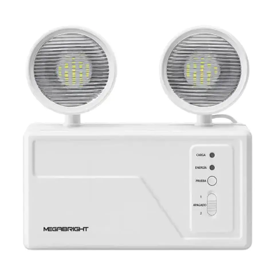 Lámpara de Emergencia LED Micky Megabright: Doble Foco 6500K 1