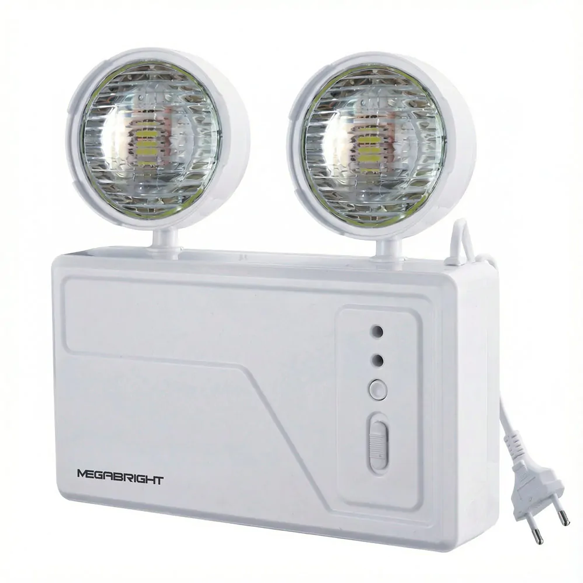 Lámpara de Emergencia LED Micky Megabright: Doble Foco 6500K 3