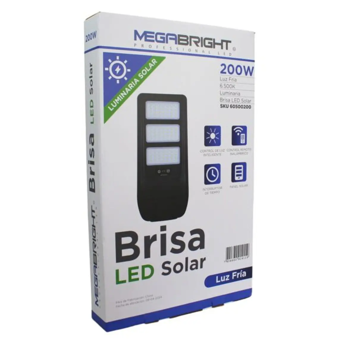 Luminaria Solar LED Vial BRISA Megabright 200W IP65 6000K 3