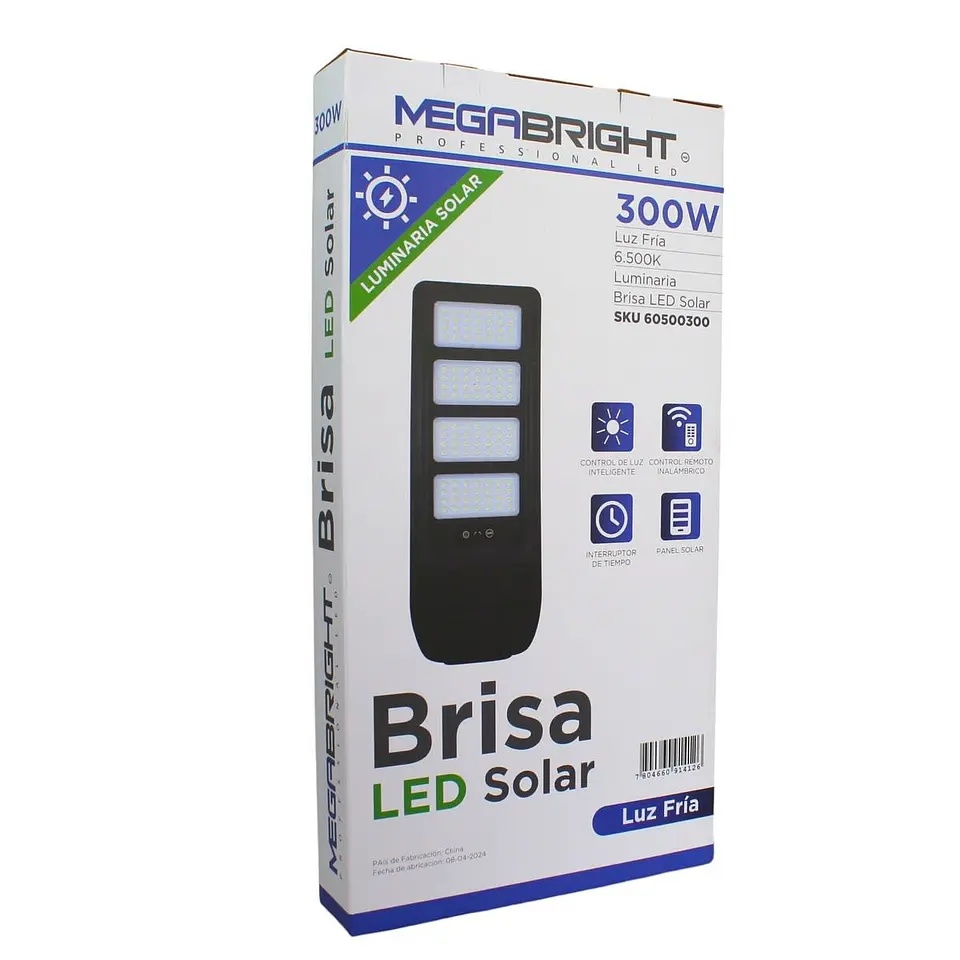 Luminaria Solar LED Vial BRISA Megabright 300W IP65 6000K 5