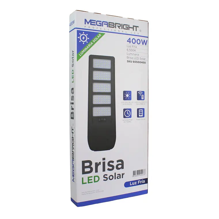 Luminaria Solar LED Vial BRISA Megabright 400W IP65 6000K 3