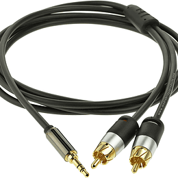 Cable de audio Mediabridge -  de 3.5 mm a (2) RCA  1,8mts
